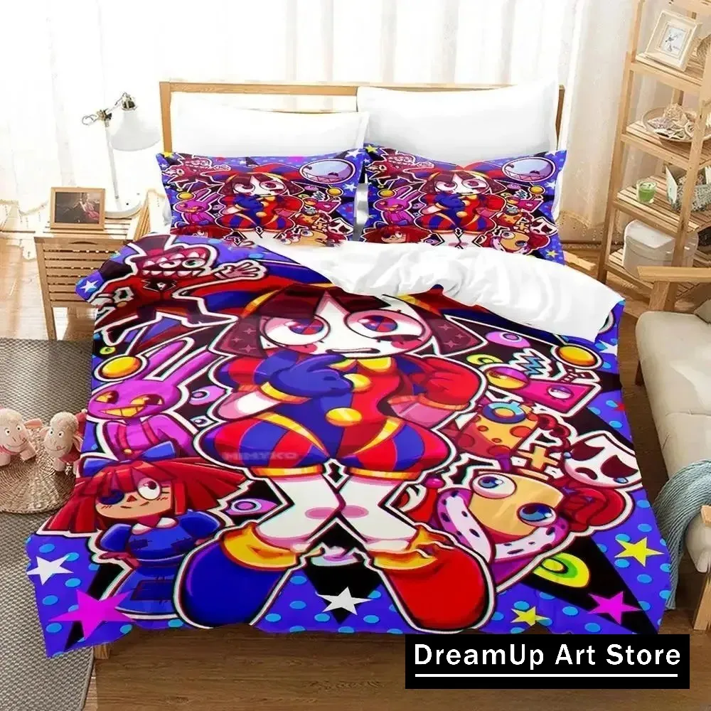 3D Print Amazing Cartoon Digital Circus Bedding Set Boys Girls Twin Queen King Size Duvet Cover Pillowcase Bed boys Adult