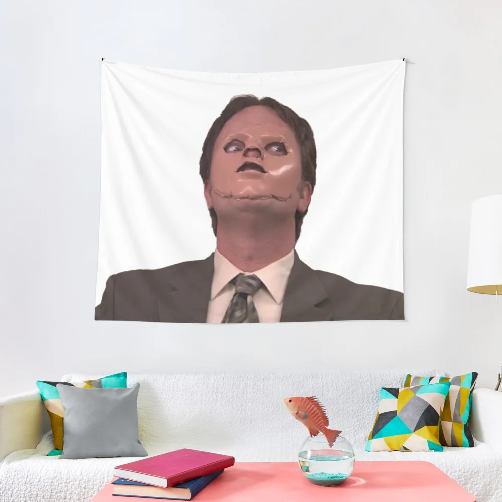 

Dwight Schrute - Skin Mask Tapestry Decoration Wall Art Mural Room Decore Aesthetic Home Supplies Tapestry