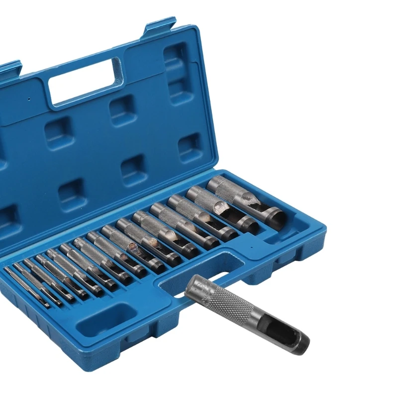 15Pcs Hole Cutter Round Hollow Leather Craft Working Tool