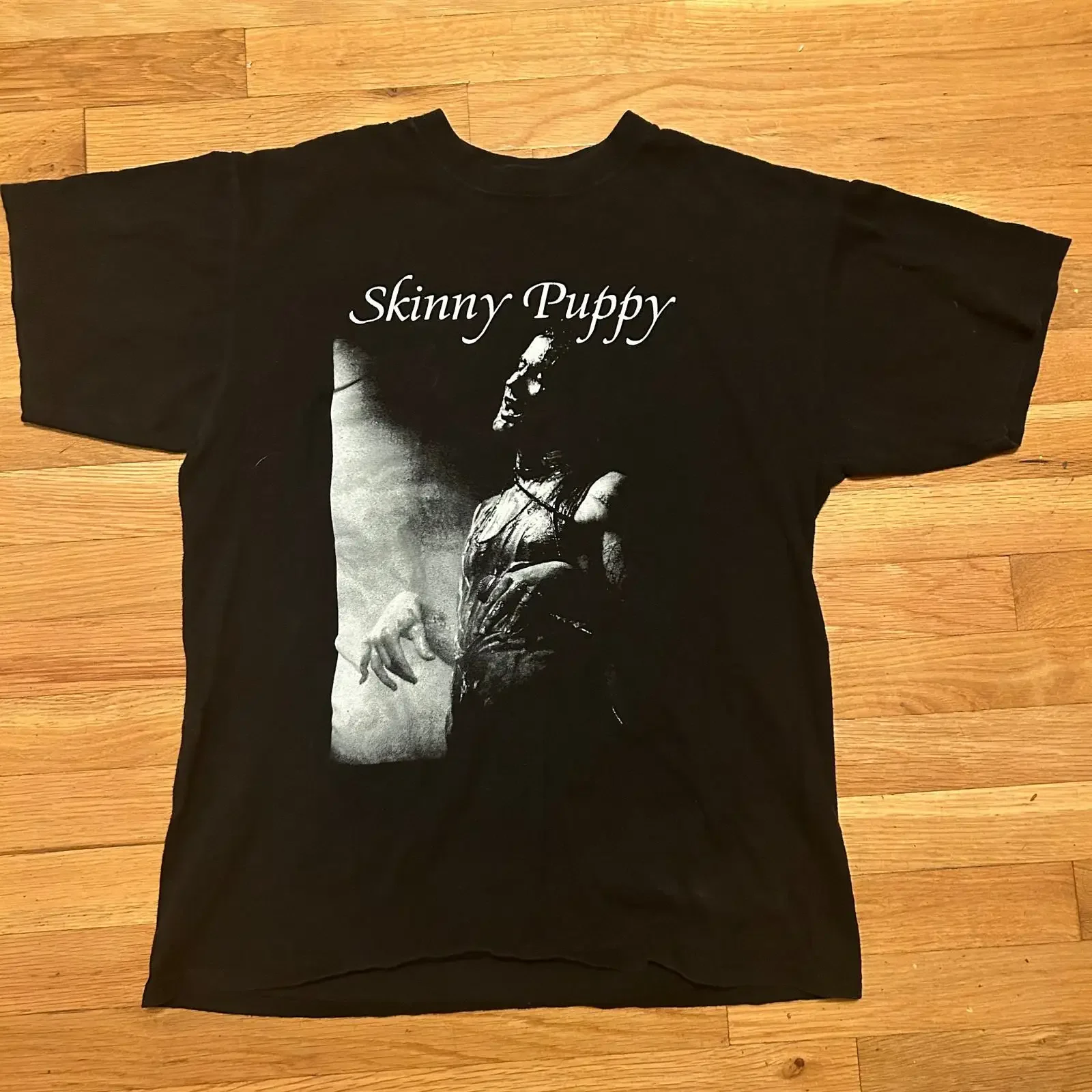 Vintage SKINNY PUPPY Band T Shirt Sz L Anvil Canadian Industrial Music vintage Washed Versatile Soft designer clothes Stylish
