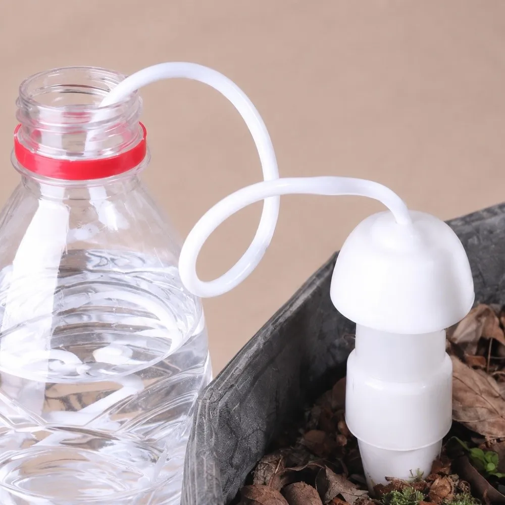 2pcs Plastic Automatic Watering Device Water Penetrating Automatic Dripping Plant Waterer White Ceramic Drip Irrigation