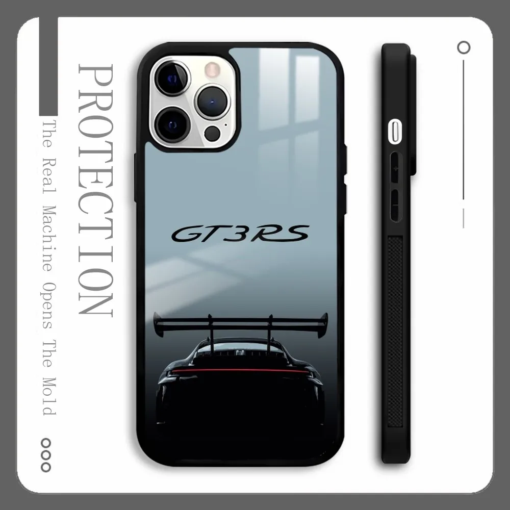 Sports GT3-RS Supercar-911 Phone Case For iPhone 16 15 14 13 12 11 Pro Max Plus Mini Magnetic Magsafe Wireless Charging Cover