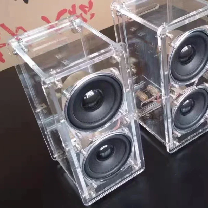 3 inch Acrylic box bookshelf computer desktop music gaming studios Audio Speakers Passive sound equipment professional