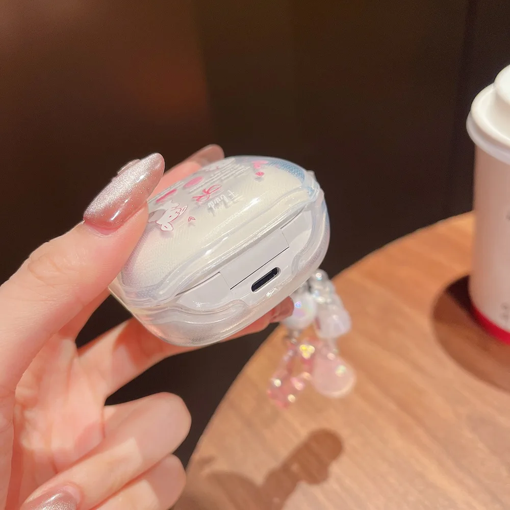 Cute Bow Cherry Earphone Case For Xiaomi Redmi Buds 6 Play Cover with Charm Soft Headphone Charging Case For Redmi Buds 6Play