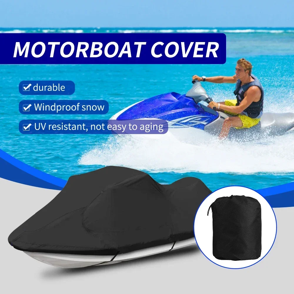 Jetski Boat Cover 600D/420D Waterproof Uv Protection Oxford Cloth Cover for Motorboat V-boat Speedboat Yacht Outdoor Dustproof