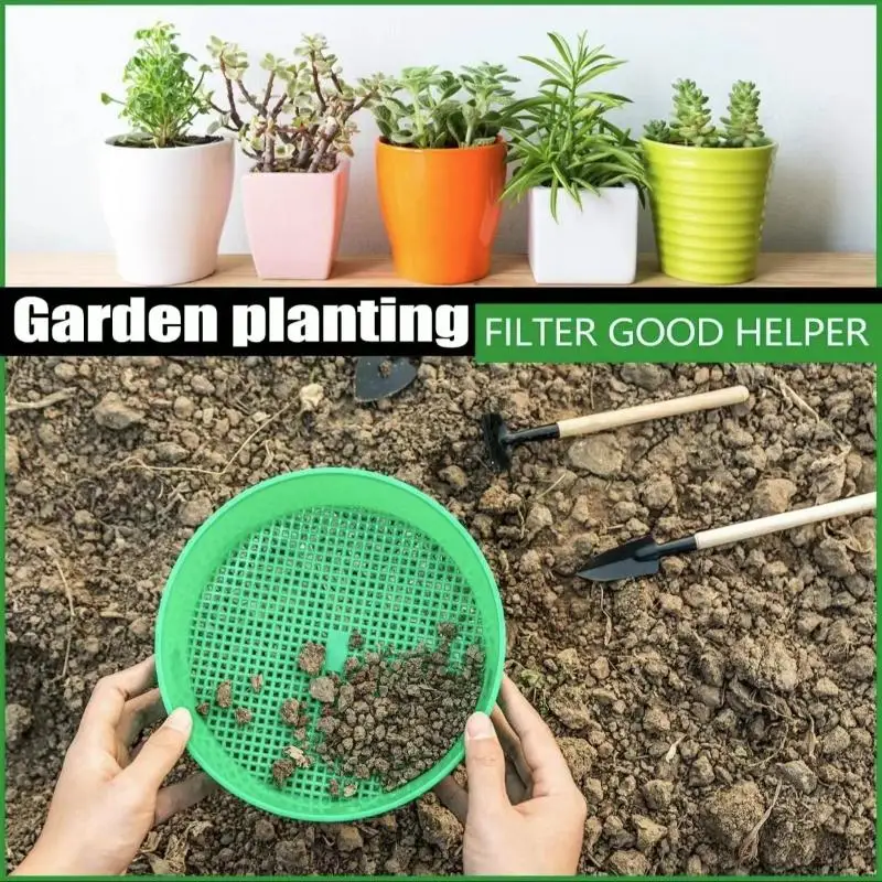 NEW SALE Plastic Soil Sieve Filter Mesh For Soil Stone Sifting Filtration Home Garden Flower Plant Nursery Tools
