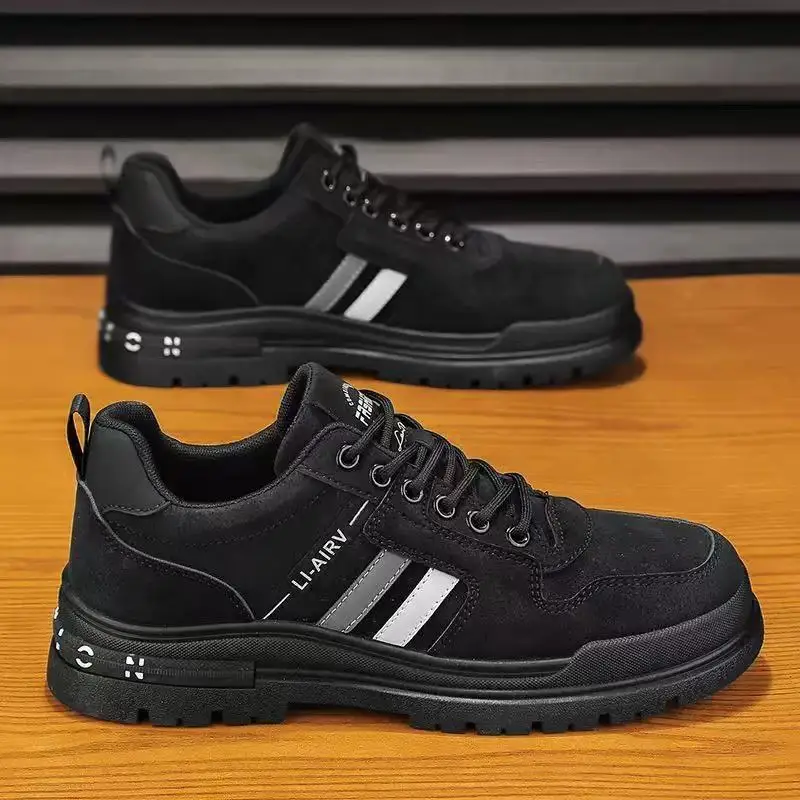 Spring and Summer Plus-size Shoes Outdoor Anti-slip Work Shoes Leather Sports Shoes Lightweight and Breathable Men's Sneakers
