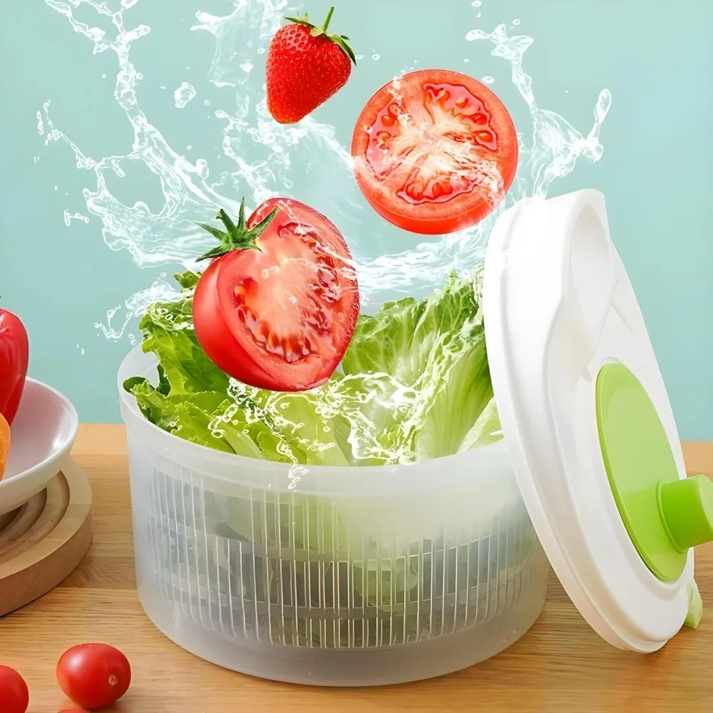 Kitchen Salad Bowl Dehydrator Vegetable Drainer Lettuce Washing Machine Dryer for Washing Fruits and Vegetables Kitchen Gadgets