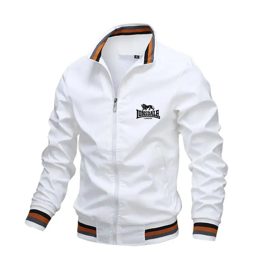 2024 LONSDALE Logo Aviator Stand Collar Jacket Men\'s Casual Slim Baseball Jacket Latest Spring Fashion High Quality Jacket