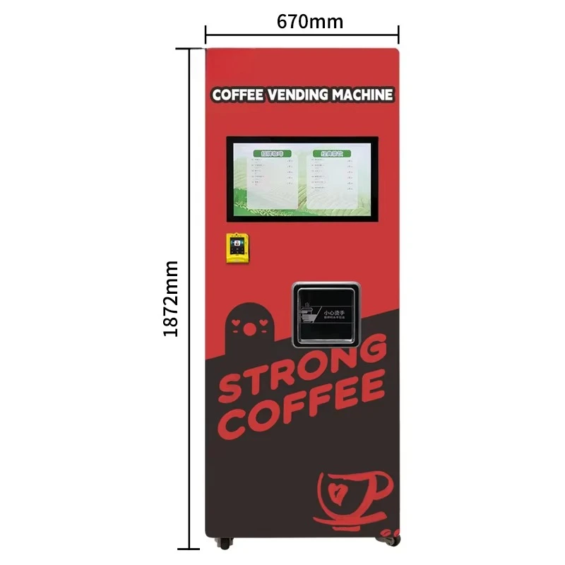 Customized Factory Direct Price 168 Capsules Coffee Vending Machine Smart Touch Screen Commercial Self Service for Bulk Order