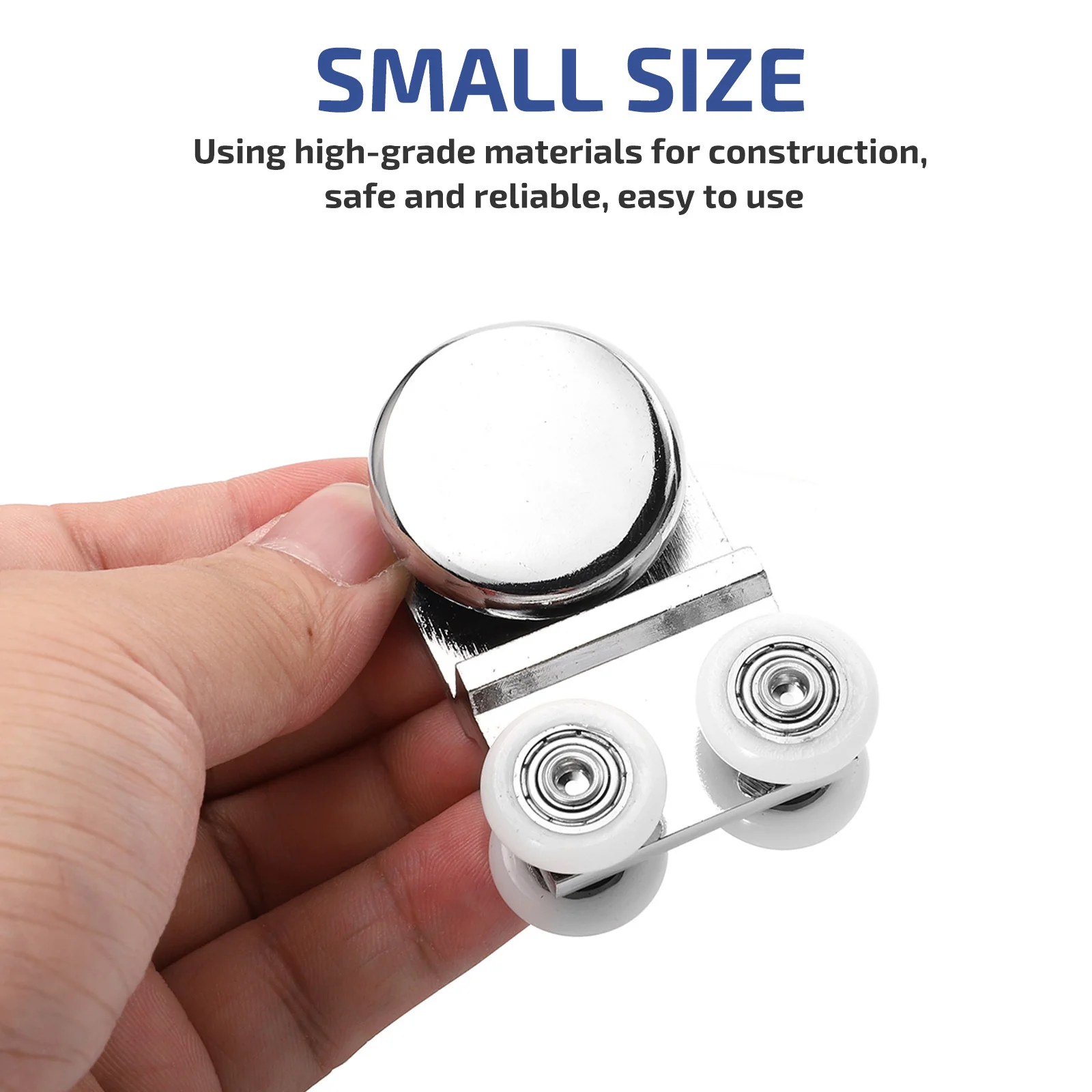 

1pc Shower Rollers Glass Door Pulleys Bathroom Sliding Gate Roller Replacement Bottom Pulleys Wear-Resistant Low Noise Glide