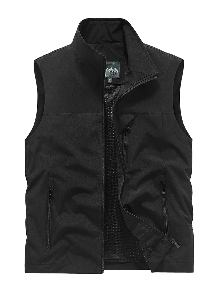 

Summer Vest Men's Work Vest Large Size Golf Sleeveless Jacket Tactical windbreaker Hunting Camping Fishing waterproof Coat Parka