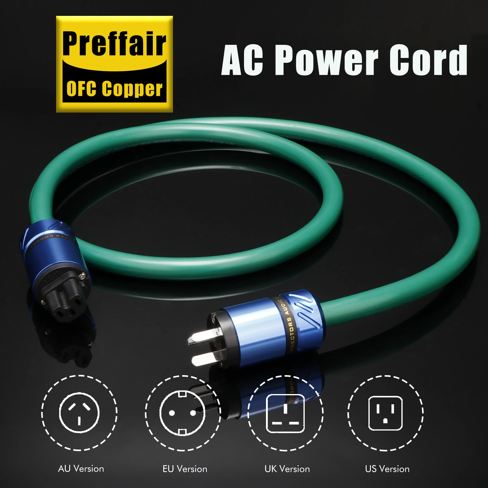 

Preffair D502P101R OFC медный HIFI кабель питания переменного тока ЕС/США/Великобритании/Австралии + C15 шнур питания переменного тока для аудиосистемы CD AMP