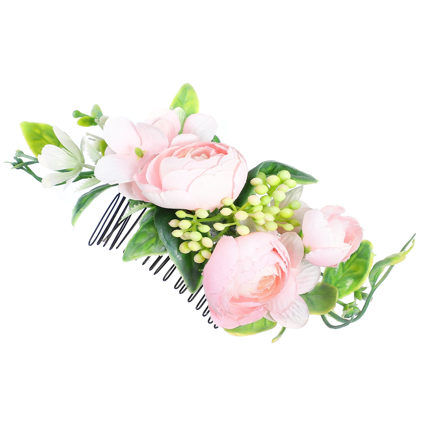 

Charming Hair Comb Accessories Bride Decor Wedding Headdress Artificial Flowers Alloy Banquet Party Premium Material