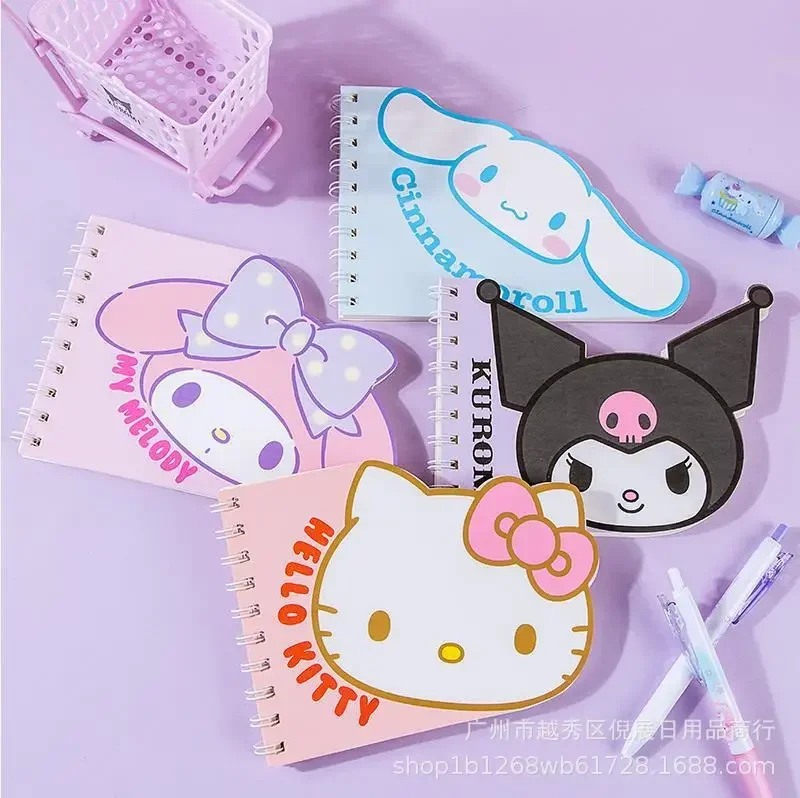 Kawaii Cute Sanrio Hellokitty Kuromi Mymelody Cinnamoroll Coil Book Diary Notepad Birthday Gifts Children Gifts Toys For Girls