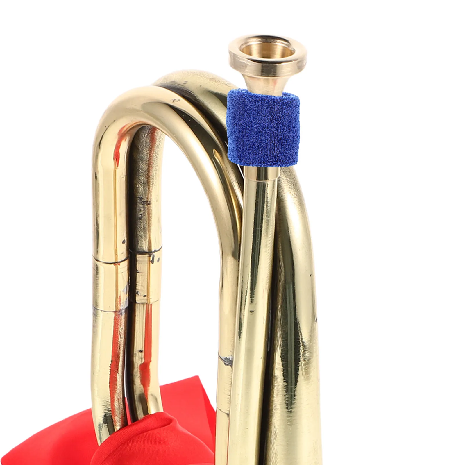 Blue Electric Blowpipe Moisture Absorbing Sleeve Snug Fit Mouthpiece Cover for Electronic Wind Instrument Flute Clarinet