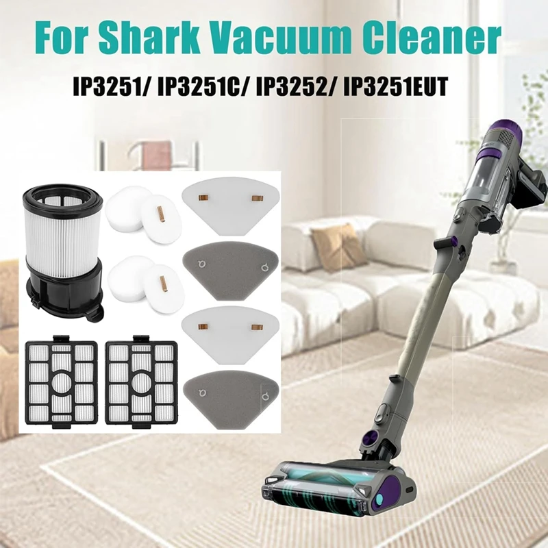 قطعة بديلة لمرشح المكنسة الكهربائية Shark IP3251/IP3251C/IP3252/IP3251EUT وفلتر محطة قاعدة القطن