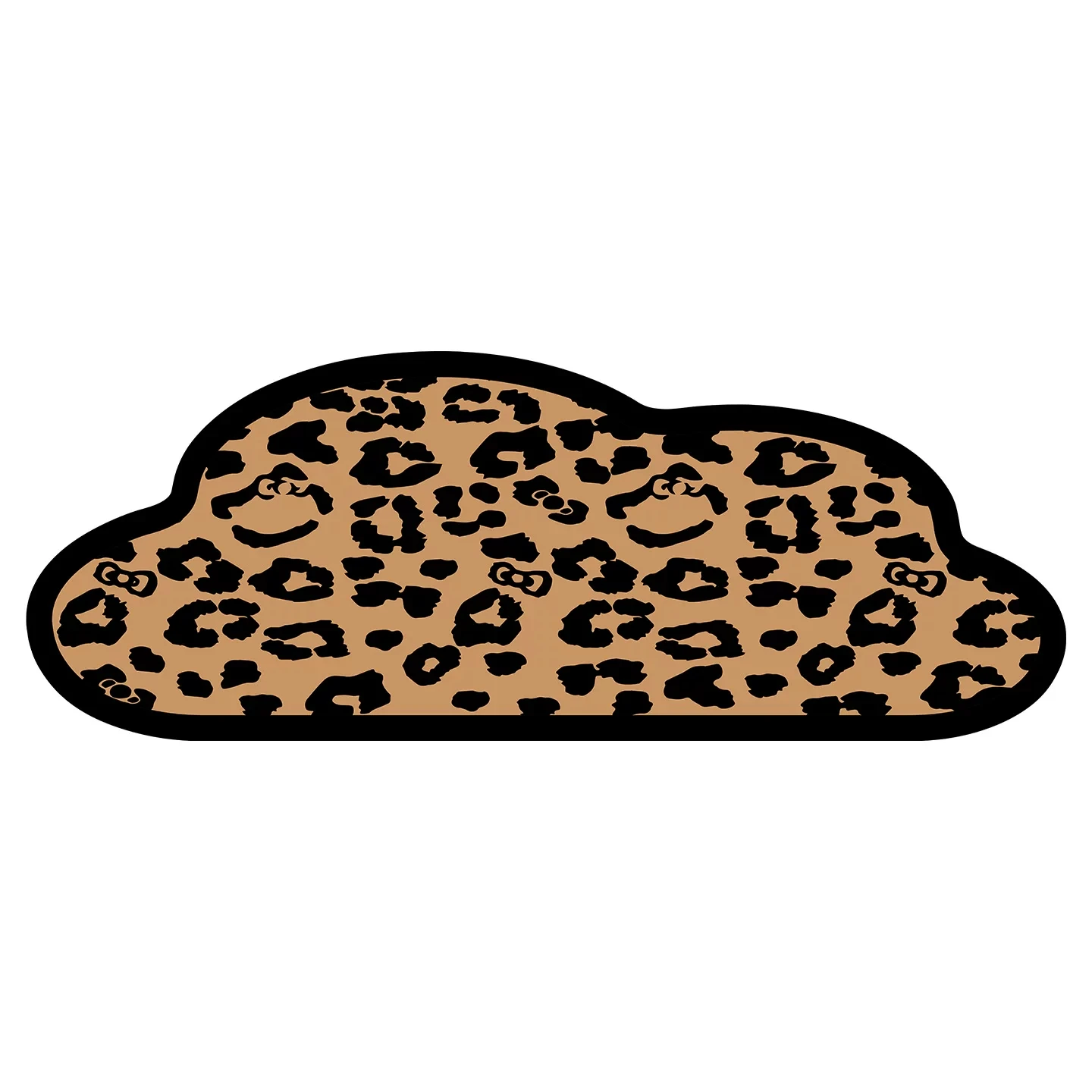 Cloud Shaped Leopard Print Alien Leather Mouse Pad Makeup Table Mat Computer Table Mat Customization Office Mat Student Desk Mat