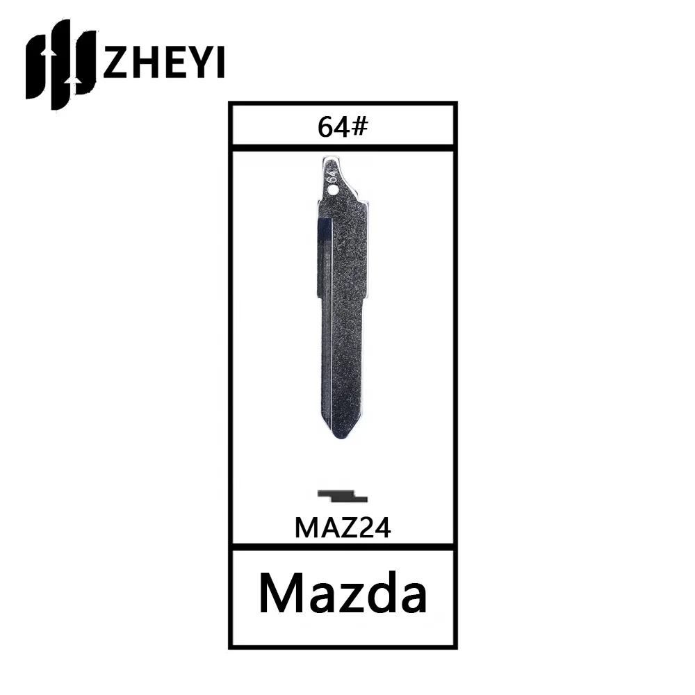 Mando a distancia Universal sin cortar para coche, hoja de llave abatible para MAZ24, Original, 64, sin cortar