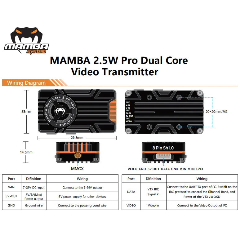 5.8GHz Graphic Transmission 2.5W 2.8W 3W High Power 72CH Channel Pro Dual Core