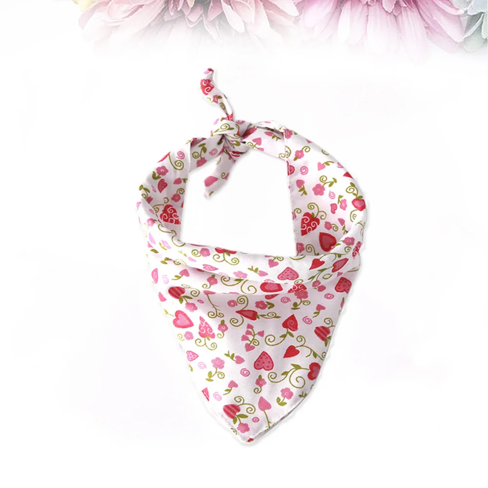

Cotton Dog Cat Loving Heart Scarf Bib Triangle Saliva Bandana Pet Towel Neck 22-38cm Soft Comfortable Stylish Pet Accessory