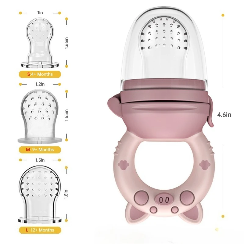 Baby Fruit Complementary Food Tools Bite Bag Fruit and Vegetable Bite Play Baby Teether Eating Puree Tools Artifact Silicone