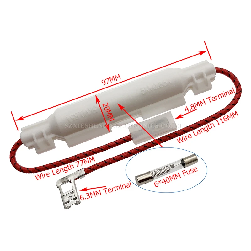 5KV Microwave Oven High Voltage Fuse Kit 6*40MM 0.6A 0.65A 0.7A 0.75A 0.8A 0.9A 1A 5000V Glass Tube Fuse & Universal Fuse Holder