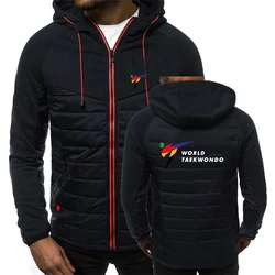 WTF World Taekwondo Federation New Autumn Mens Hoodies Classic Fashion Harajuku Long Sleeve Solid Color Padded Zipper Jacket