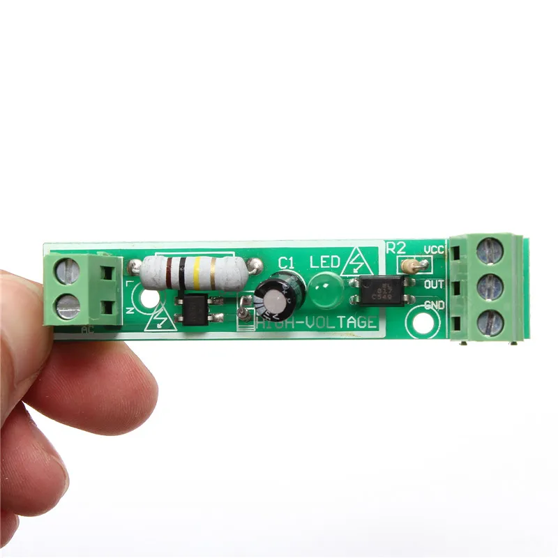 One Piece 1 Channel AC220V Optocoupler Isolation PLC Module Optocoupler Isolation Drive Module Test Board Module for Arduino Kit