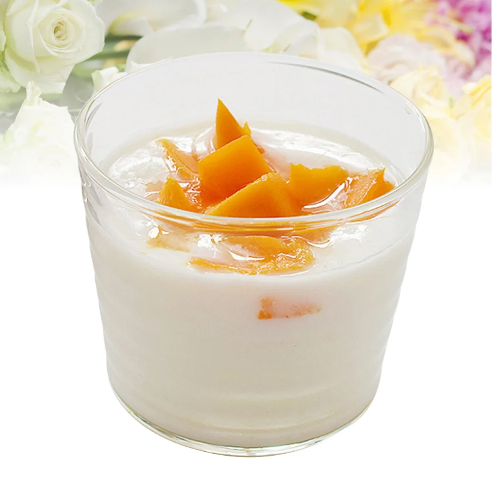 

180Ml Creative Yogurt Cup Made of High Quality Glass Heat Resistant Transparent Pudding Jar Easy to Clean for Juice Coffee Milk