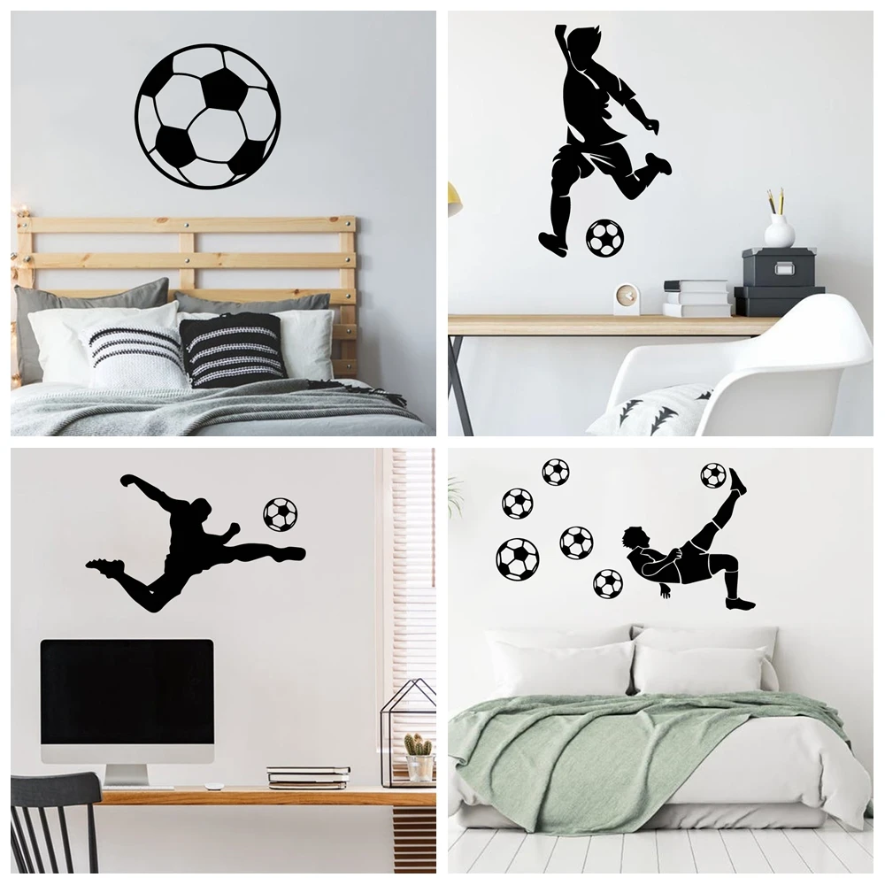 football Waterproof Wall Stickers Home Decor For Kids Rooms Decoration Wall Art Decal