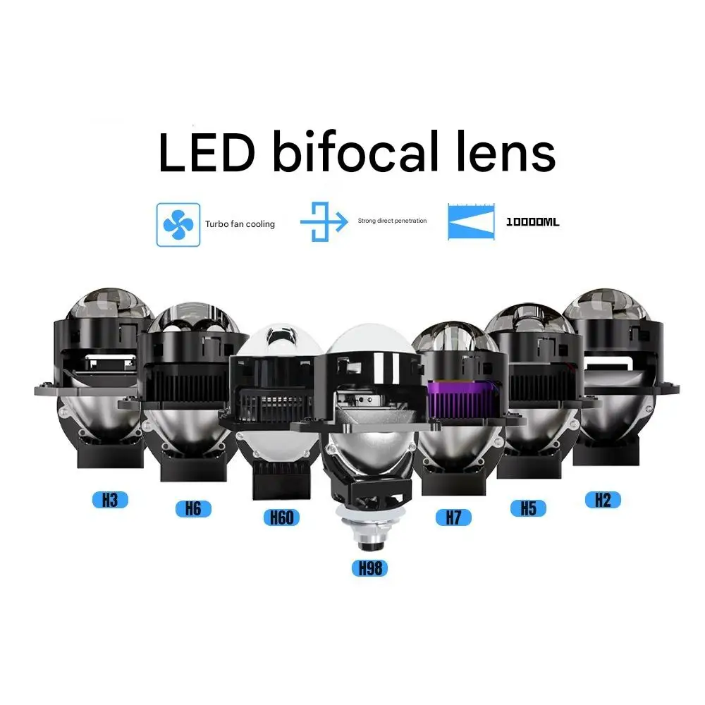 

Обновление 2025 года, 3,0-дюймовые автомобильные светодиодные фонари, 150 Вт, супер яркие линзы проектора, двулучевые фары, модернизированные автомобильные аксессуары