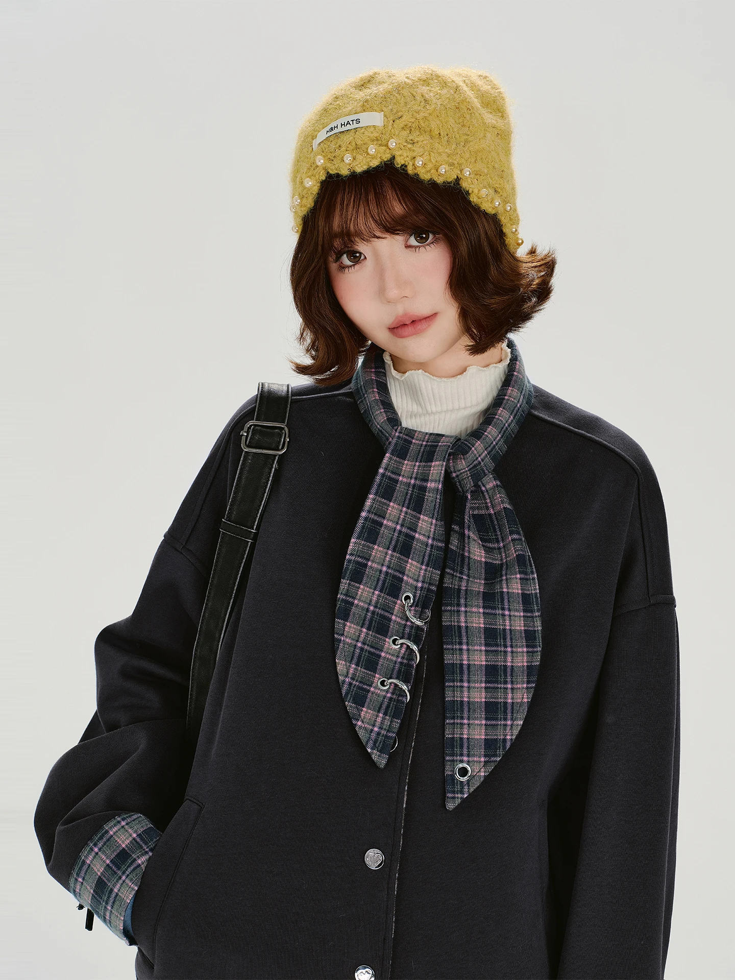 girly-americain-retro-plaid-faux-deux-pieces-jaet-femmes-ample-automne-hiver-nouveau-design-sens-haut-vetements-d'exterieur