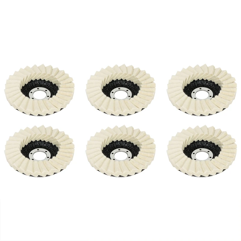 

2025 New 4-1/2Inch Artificial Wool Flap Polishing Disc For Angle Grinder To Polish Metal Glass Wool Polishing Buffing Wheel Pad