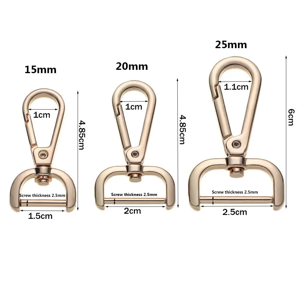 DIY KeyChain Collar Carabiner Snap Bag Part Accessories Detachable Snap Hook Bags Strap Buckles Screw Buckle Lobster Clasp