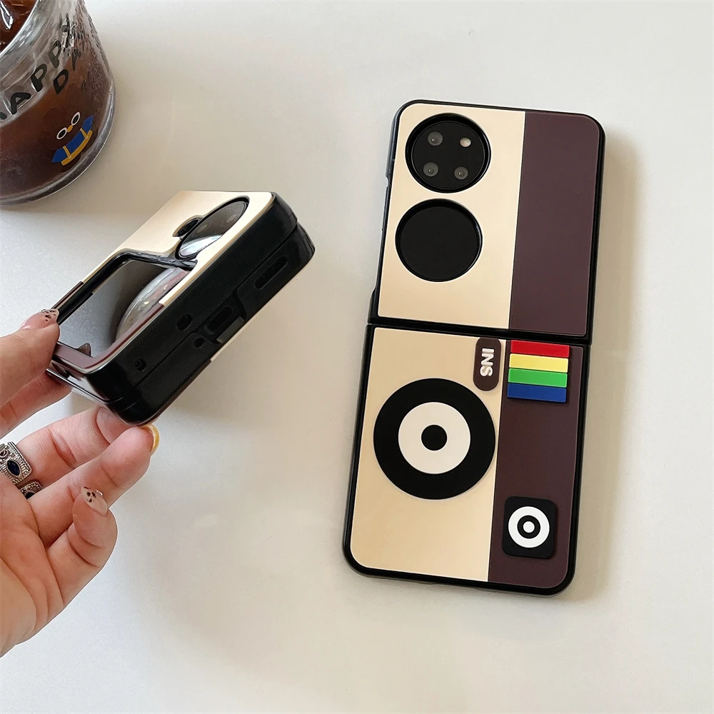 INS كاميرا أضعاف جراب هاتف لموتورولا موتو razr 50 60 الترا 50 الترا 60Pro كاميرا مجسمة قابلة للطي الوجه ثلاثية الأبعاد نموذج غطاء #5