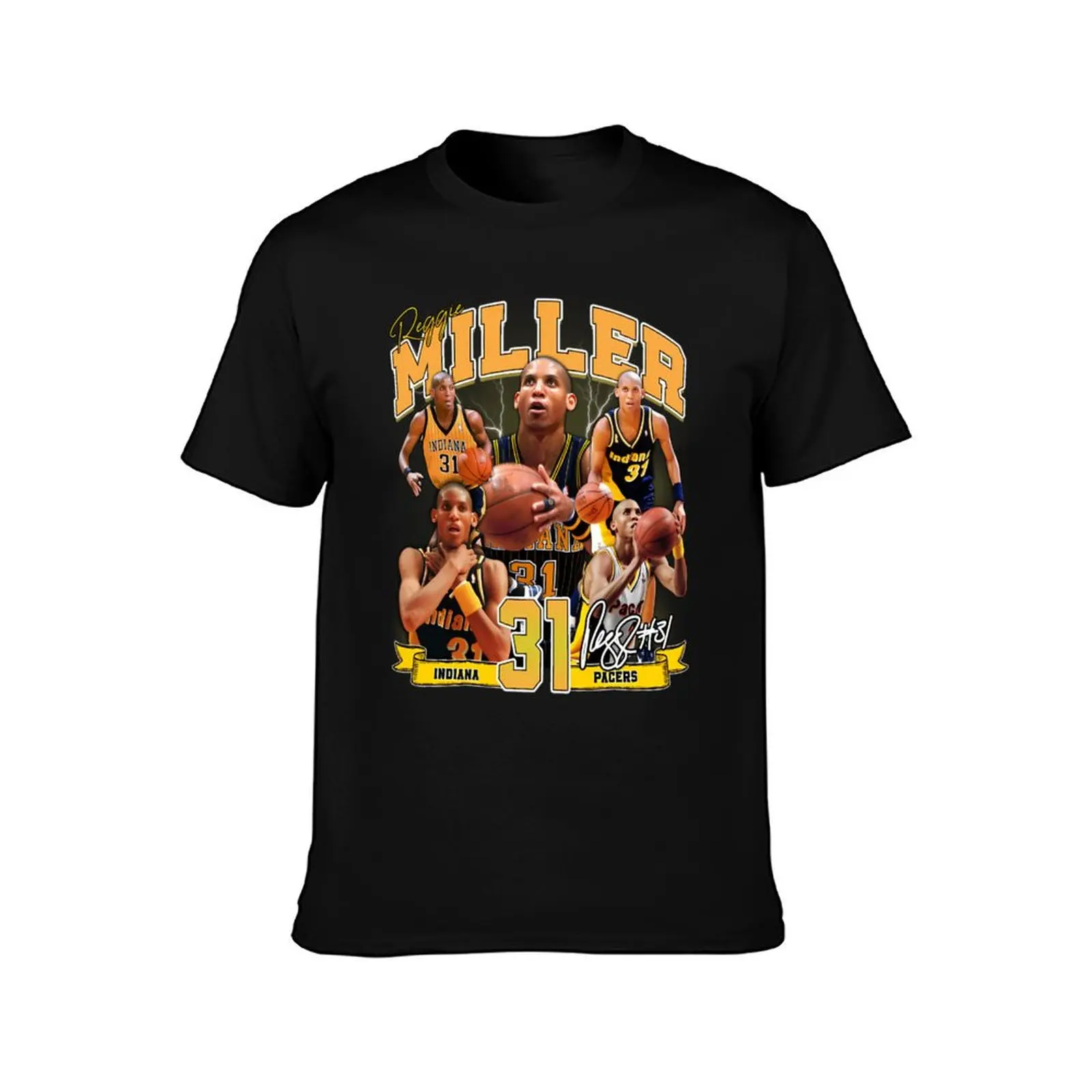 Reggie Miller Choke Sign Basketball Legend Signature Vintage Retro 80S 90S Bootleg Rap Style T-Shirt