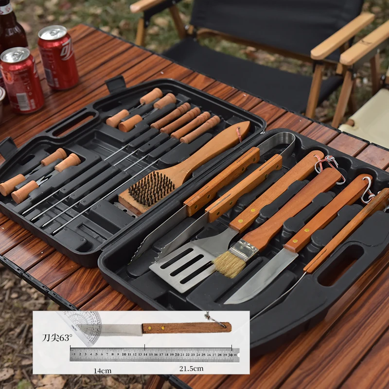 Outdoor BBQ Tools Set Home Barbecue Grill Grill skewers Outdoor carbon grill accessories Fork equipment