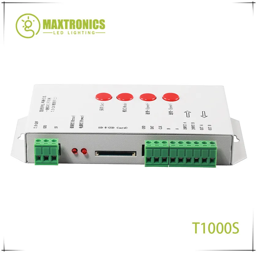 Imagem -05 - Rgb Led Strip Light Controller T1000s Cartão sd Max 2048 Pixels Ws2801 Ws2811 Ws2812b Lpd6803 Dc524v Novo