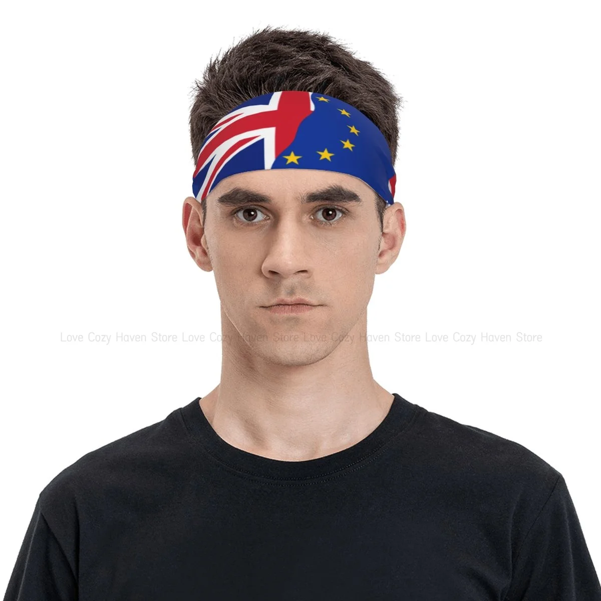 

Спортивная повязка на голову, дышащая повязка на голову, повязка на голову с флагом и звездой, повязка на голову для йоги, Великобритания, оптовая продажа