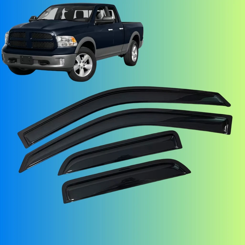 

Оконный козырек от дождя для DODGE RAM 1500 Quad Cab 2009 2010 2011 2012 2013 2014 2015 2016 2017 2018 Ветровые дефлекторы Дверной козырек