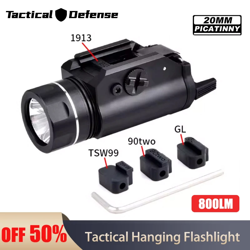 

Tactical TR 1 HL Pistol Hanging Light Strobe Metal 800 Lumens CNC Powerful Flashlight For Glock 17 19 X300 X400 Hunting Airsoft