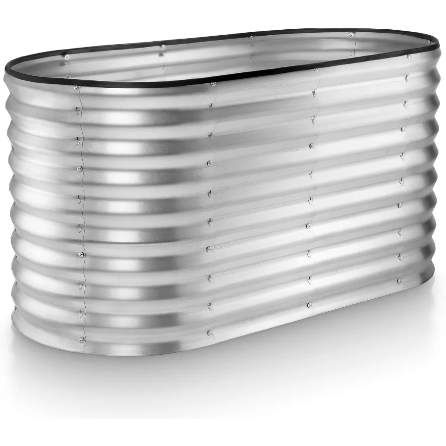 

Galvanized Raised Garden Beds Outdoor// 4×2×2 ft Planter Raised Beds for Gardening Vegetables Flowers// Large Metal Garden Box