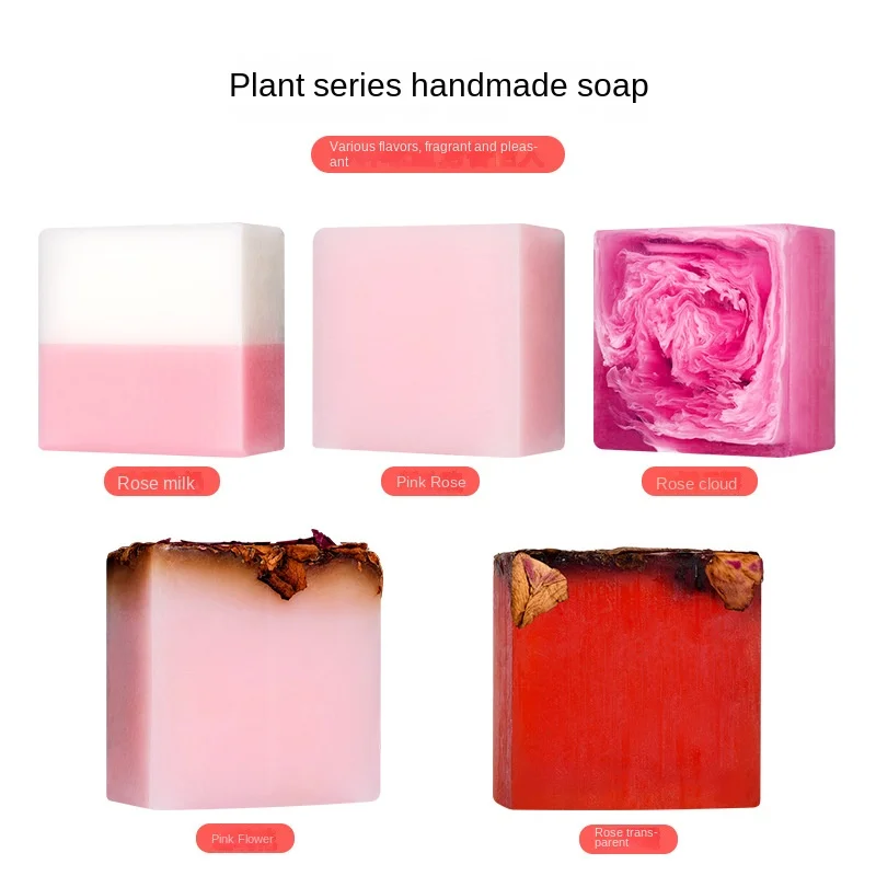 Rose Essential Series Handmade Face Wash Bath Moisturizing Oil Control Facial Soap