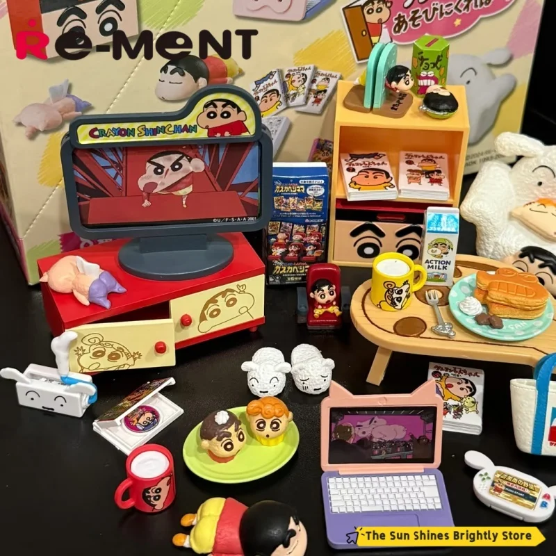 

Горячий Re-Ment Crayon Shin-Chan, игрушка для комнаты, экшн-фигурка, сборка, игрушки, детский сад, Тору Кадама, мультяшная периферийная игрушка, Рождественский подарок