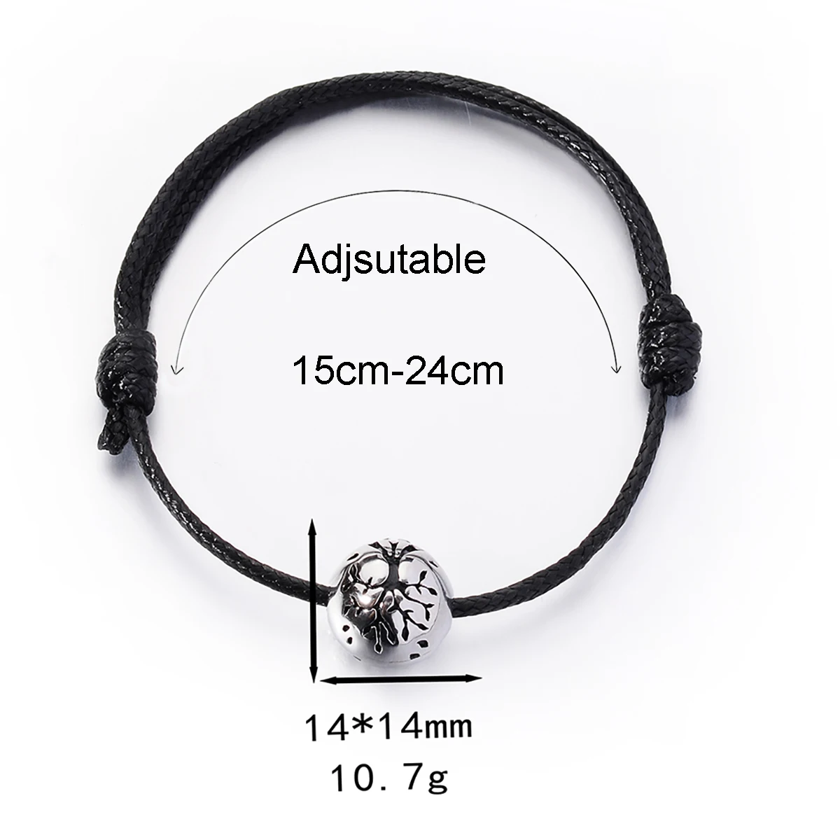 Lebensbaum-Urnen-Armband für Asche aus Edelstahl, Gedenk-Schmuckstück, Geschenk für Frauen und Männer – Detail 1