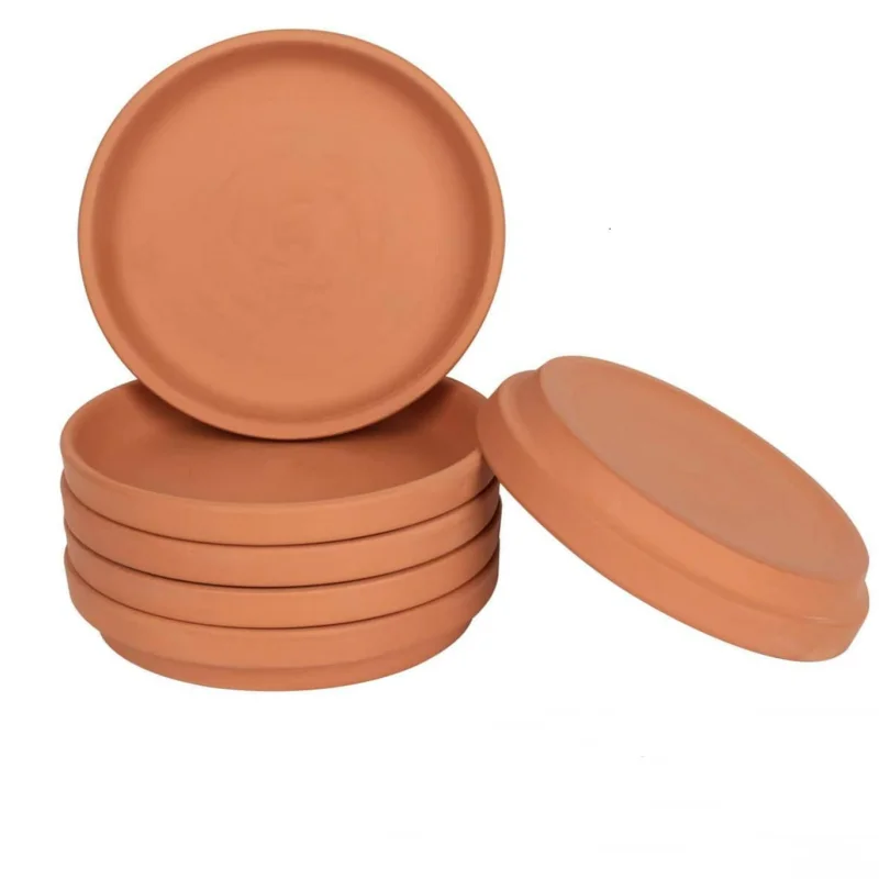 12 Pcs 3.'' Clay Saucer for Planter and Pet's Bowl , Pot Tray