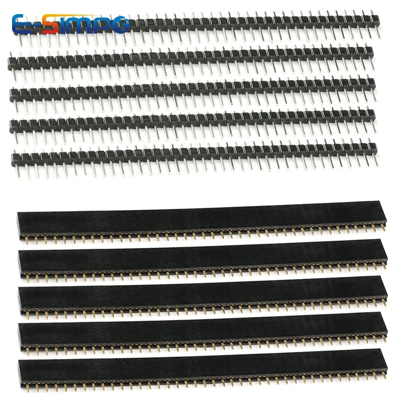 10PCS 1x40Pin 2.54mm Pitch PH8.5 Single Row Female PCB Socket Board Male Pin Header Connector For Arduino