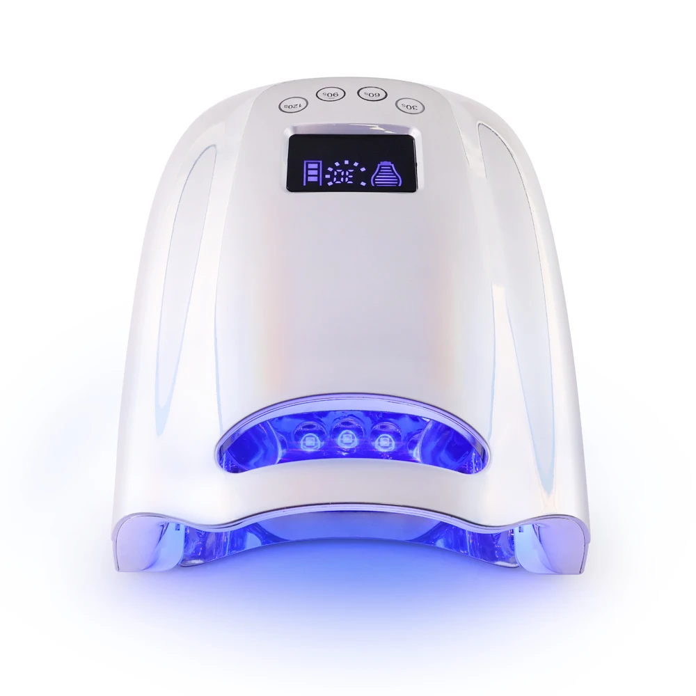 Customized private label professional wireless portable nail light lamp rechargeable dryer Coreless 128w nail uv led lamp