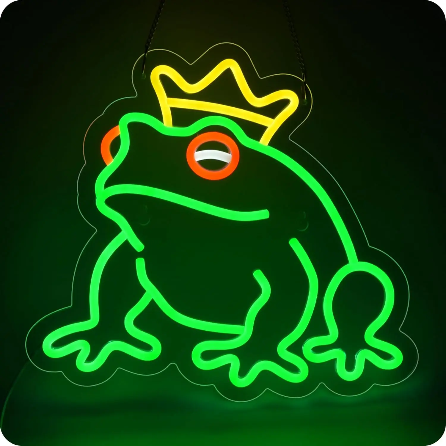 

Frog Prince Neon Sign Dimmable LED Neon Light USB Power for Pet Shop Amusement Park Bedroom Game Room Wall Decor Gift for Kid